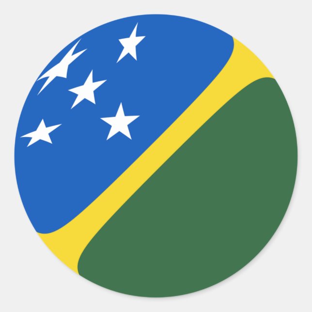 Autocollant de drapeau Fisheye des Îles Salomon (Devant)