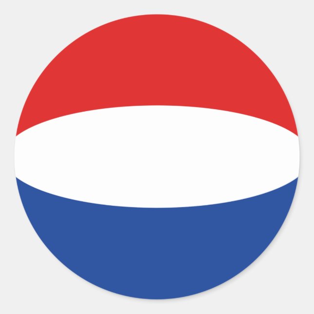 Autocollant de drapeau fisheye des Pays-Bas (Devant)