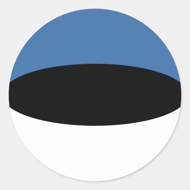 Autocollant de drapeau fisheye d'Estonie (Devant)