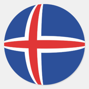 Autocollant de drapeau Fisheye d'Islande