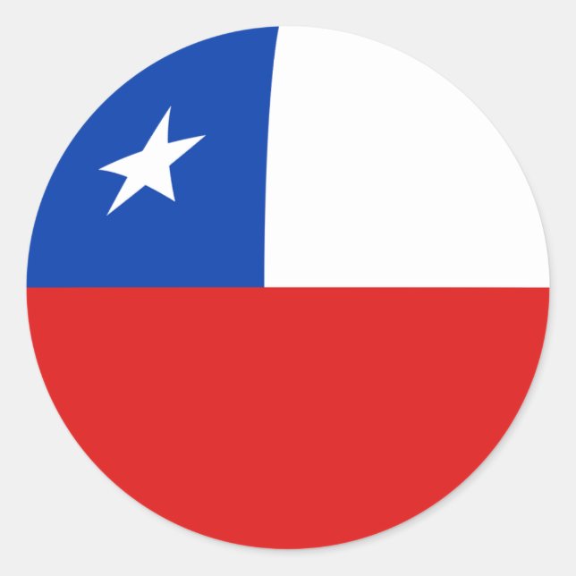 Autocollant de drapeau fisheye du Chili (Devant)