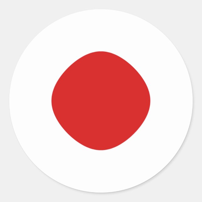 Autocollant de drapeau fisheye du Japon (Devant)