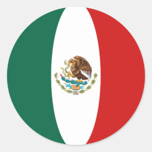 Autocollant de drapeau fisheye du Mexique
