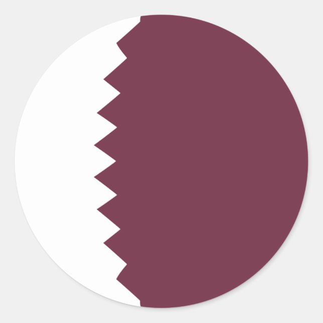 Autocollant de drapeau fisheye du Qatar (Devant)