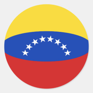 Autocollant de drapeau fisheye du Venezuela