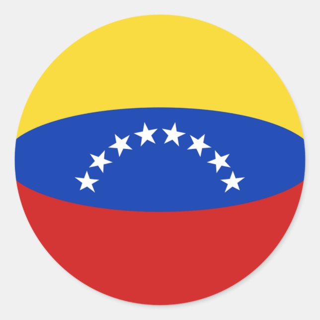 Autocollant de drapeau fisheye du Venezuela (Devant)