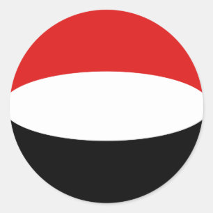 Autocollant de drapeau fisheye du Yémen