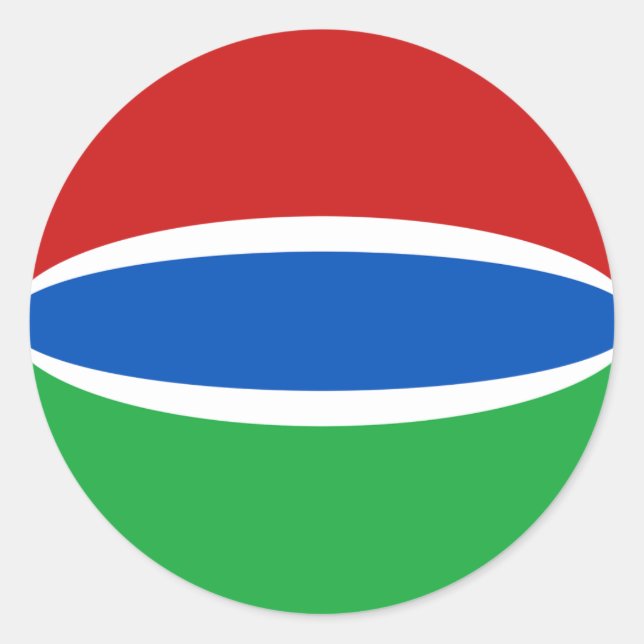 Autocollant de drapeau fisheye gambien (Devant)