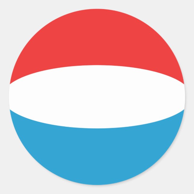 Autocollant de drapeau Fisheye luxembourgeois (Devant)