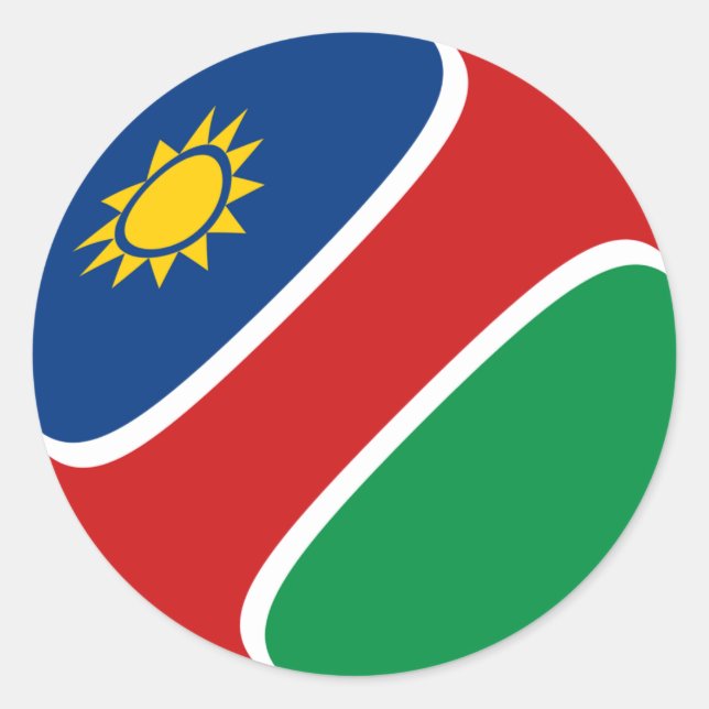 Autocollant de drapeau fisheye namibien (Devant)