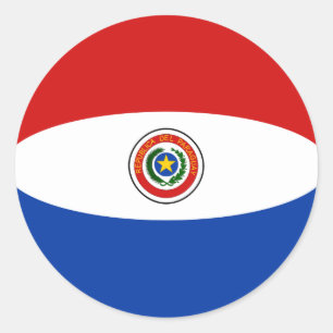 Autocollant de drapeau Fisheye Paraguay