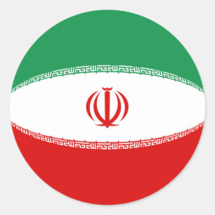 Autocollant de drapeau Iran Fisheye