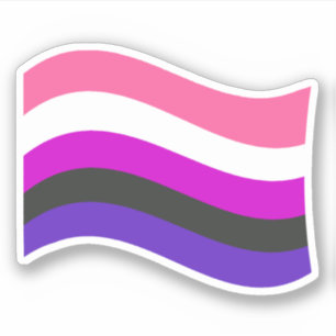 Autocollant de drapeau ondulant genre fluide