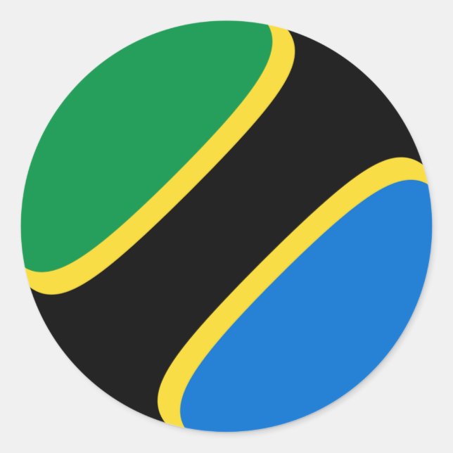 Autocollant de drapeau Tanzanie Fisheye (Devant)