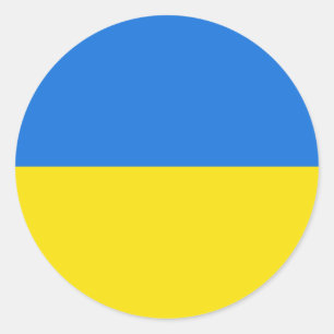 Autocollant de drapeau Ukraina fisheye