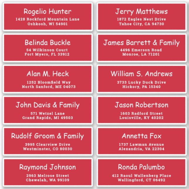 Autocollant de étiquettes de adresse de Noël perso (Devant)