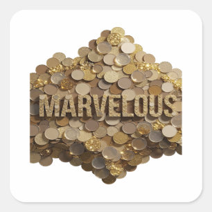 Autocollant de fabrication d'or vif MARVELOUS