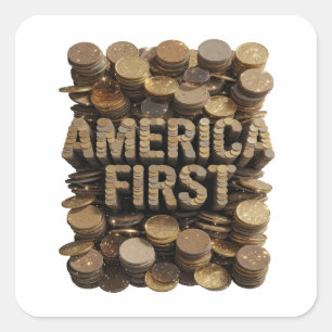 Autocollant de fabrication Lively Gold AMERICA FIR