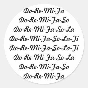 Autocollant de Faire-Re-MI-Fa-Ainsi-La-Ti