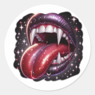 Autocollant de fantasy sombre de lèvres de vampire