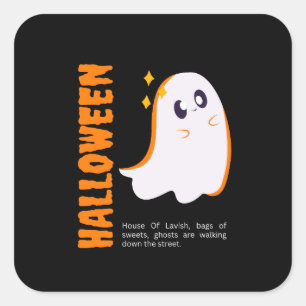 Autocollant de fantôme d'Halloween Joli fantôme
