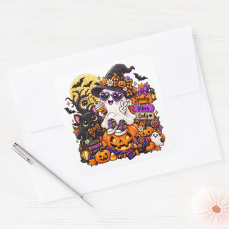 Autocollant de fantôme mignon d'Halloween | Vibrat