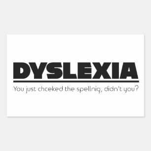 Autocollant de faute d'orthographe de dyslexie