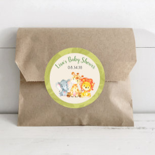 Autocollant de faveur de Baby Shower Animaux de la