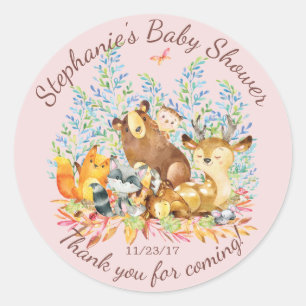 Autocollant de faveur de baby shower de filles