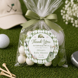 Autocollant de faveur de Baby Shower de Golf