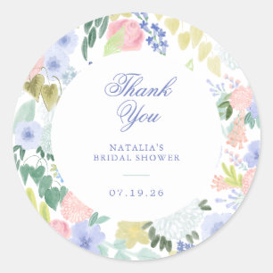 Autocollant de faveur de Baby Shower de Jardin Pas