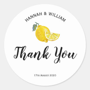 Autocollant de faveur de citron