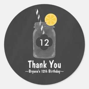 Autocollant de faveur de fête d'anniversaire de po