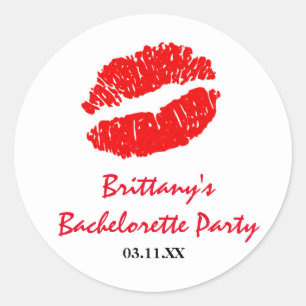 Autocollant de faveur de fête de baiser de lèvres