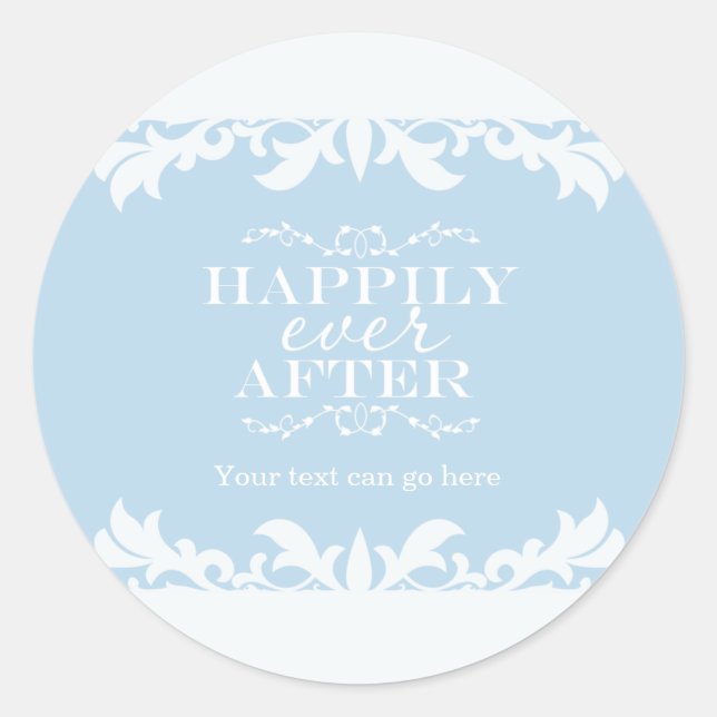 Autocollant de faveur de fête de livre de conte HE (Devant)
