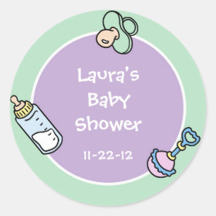 Autocollant de faveur de fête pour bébé Cutietoots