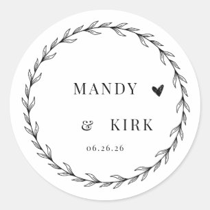 Autocollant de faveur de mariage personnalisé Co