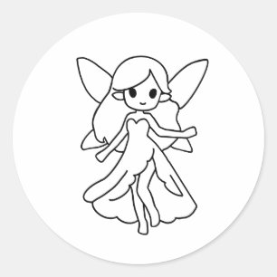 Autocollant de fée chibi mignonne 