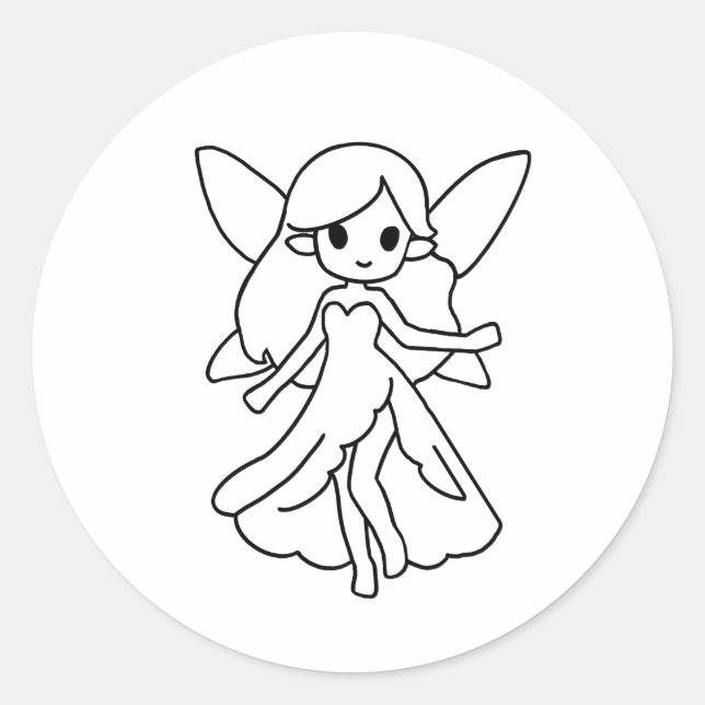 Autocollant de fée chibi mignonne  (Devant)