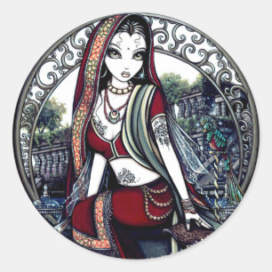 Autocollant de fée de jardin de danseuse du ventr