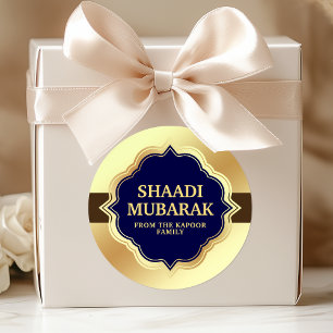 Autocollant de félicitations de mariage Shaadi Mub