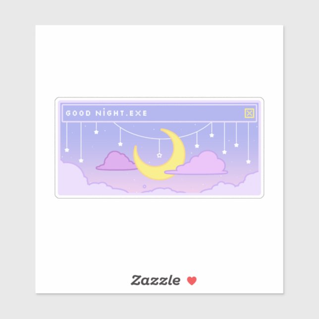 autocollant de fenêtre contextuelle Goodnight.exe (Feuille)