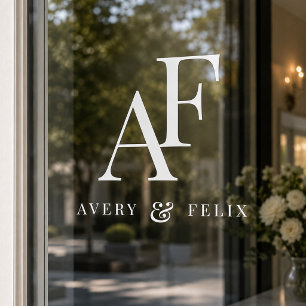 Autocollant de fenêtre de mariage Décalque de ve