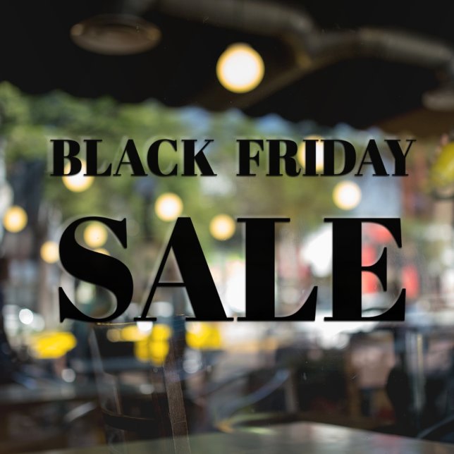 Autocollant de fenêtre de vente du vendredi noir d (Créateur téléchargé)
