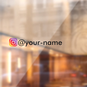 autocollant de fenêtre instagram personnalisé pour