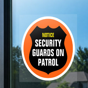 Autocollant de fenêtre orange pour patrouille de g
