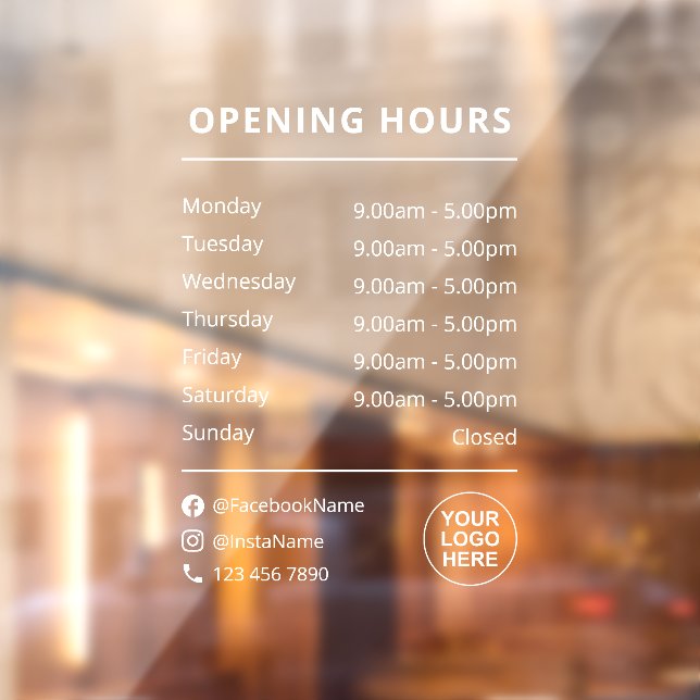 Autocollant de fenêtre personnalisé avec logo et m (Feuille 2)