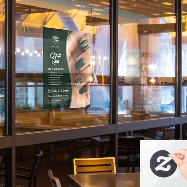 Autocollant de fenêtre personnalisé pour Spa de Na (Fenêtre du restaurant)