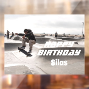 Autocollant de fenêtre pour anniversaire avec phot