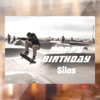 Autocollant de fenêtre pour anniversaire avec phot